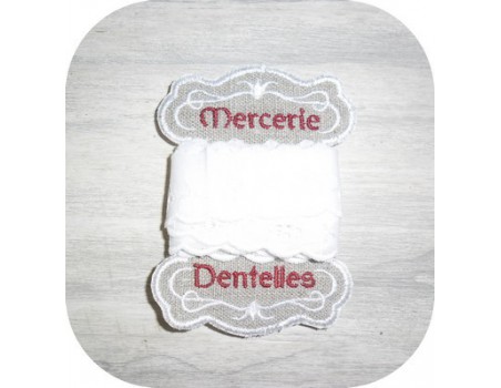 Motif de broderie cartonnette mercerie dentelle