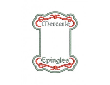 Motif de broderie cartonnette mercerie epingle