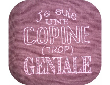 Motif de broderie  machine copine