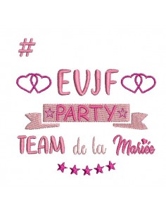 Motif de broderie texte EVJF