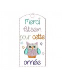 Motif de broderie  ITH marque pages atsem