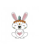Instant download machine embroidery  apache rabbit