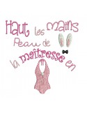 Motif de broderie  maîtresse maillot de bain