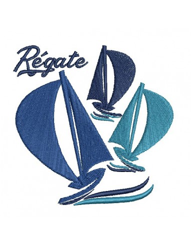 Instant download machine embroidery sailboat