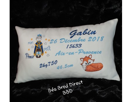 Motif de broderie machine petit prince