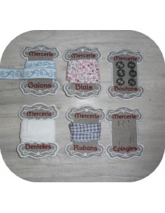 Motif de broderie pack  cartonnettes mercerie