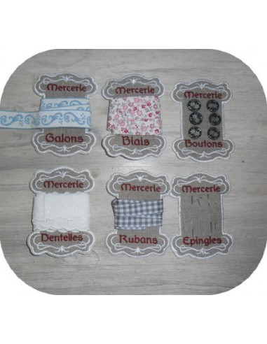 Motif de broderie pack  cartonnettes mercerie