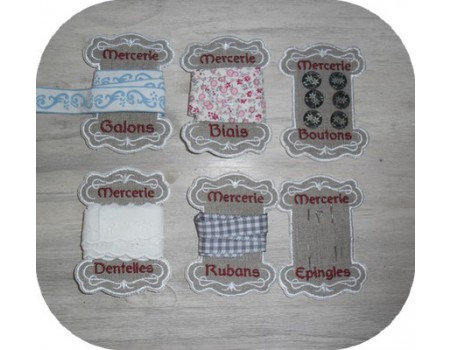 Motif de broderie pack  cartonnettes mercerie