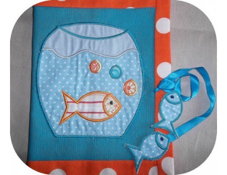 Motif de broderie poissons liens