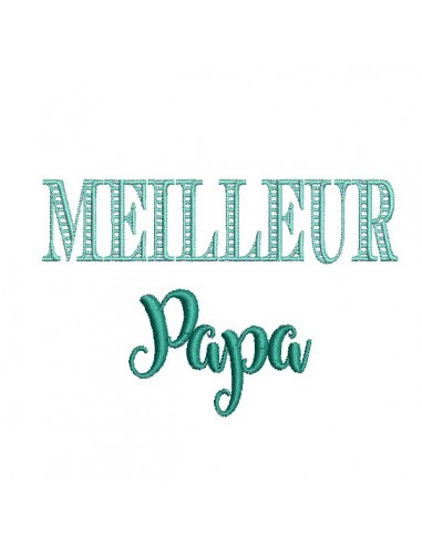 Motif de broderie  meilleur papa