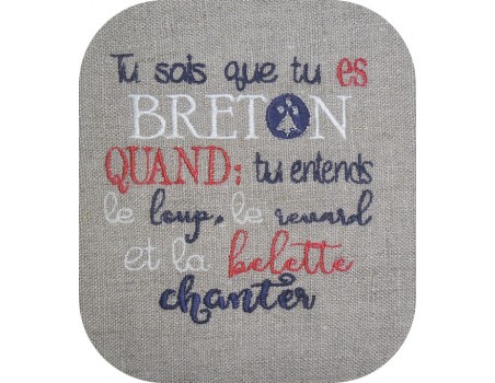 Motif de broderie  Breton quand