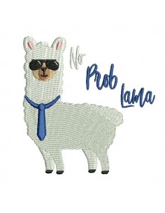 Motif de broderie machine No prob lama