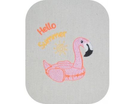 Instant download machine embroidery design flamingo buoy with mylar