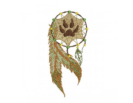 Embroidery design feather dream catcher