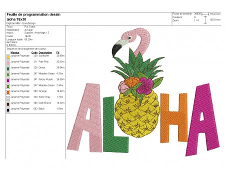 Instant download machine embroidery pineapple summer