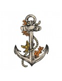 Instant download machine embroidery design anchor mylar with corals