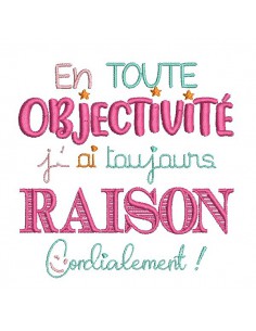 Motif de broderie  machine objectivité