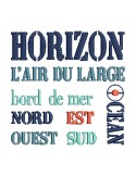 Embroidery design horizon