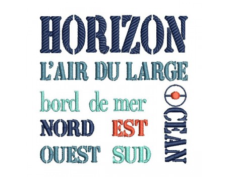 Motif de broderie  machine Horizon