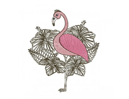 Instant download machine embroidery design flamingo buoy