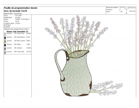 Instant download machine embroidery lavender