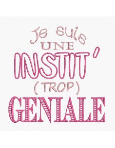 Motif de broderie  machine instit'