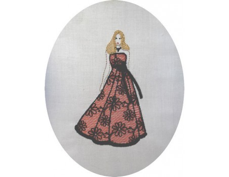 Motif de broderie silhouette femme n°6