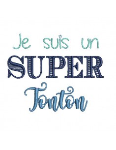 Embroidery design super auntie