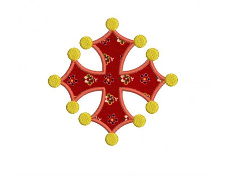 Motif de broderie Croix  occitane