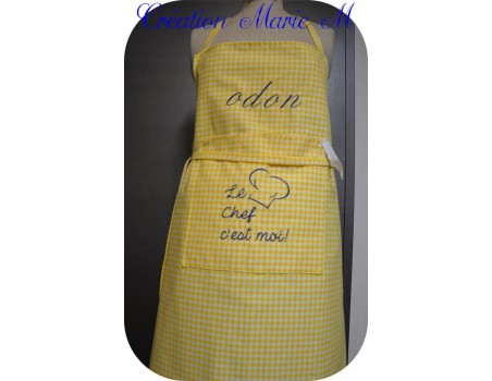 Motif de broderie machine chef de cuisine