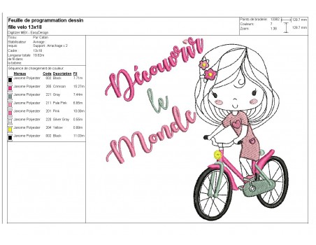 Instant download machine embroidery design girl book