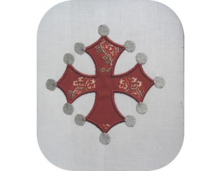Motif de broderie Croix  occitane