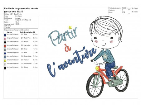 Instant download machine embroidery design girl bike