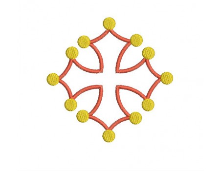 Motif de broderie Croix  occitane