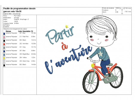 Instant download machine embroidery design girl bike