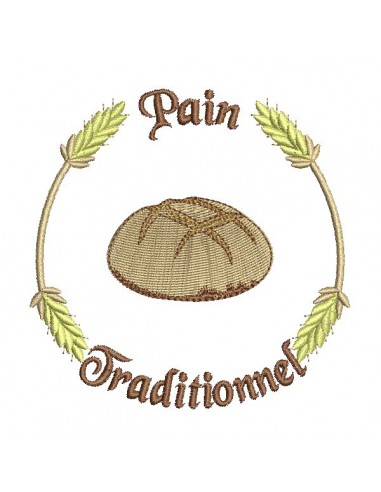 Instant download machine embroidery bread