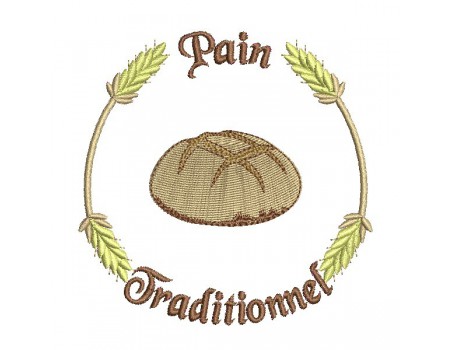 Instant download machine embroidery bread