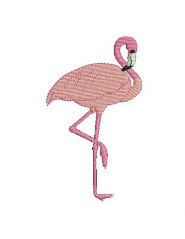 Motif de broderie Flamant rose