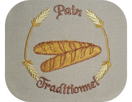 Instant download machine embroidery bread