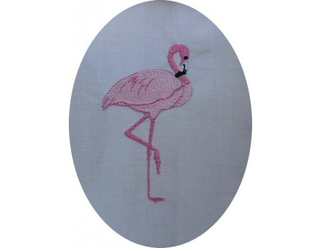 Motif de broderie Flamant rose