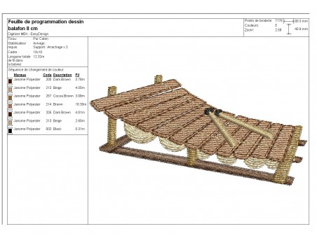 motif de broderie machine balafon