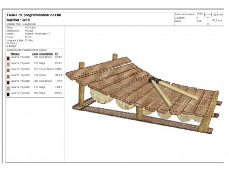 motif de broderie machine balafon