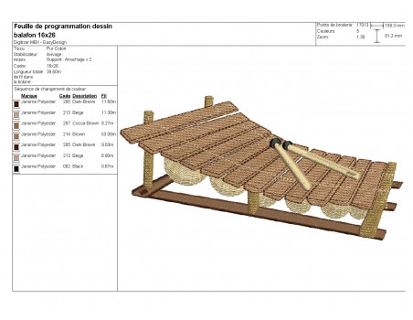 motif de broderie machine balafon