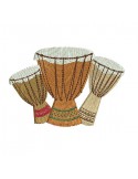 embroidery design music djembe