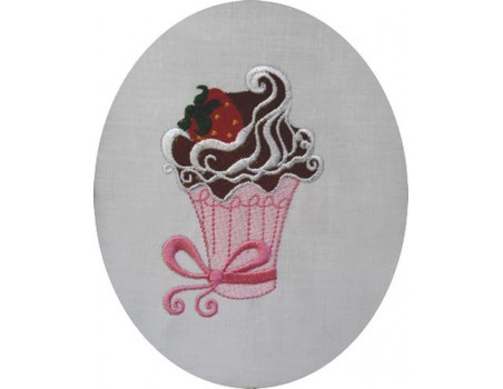 motif de broderie cup cake