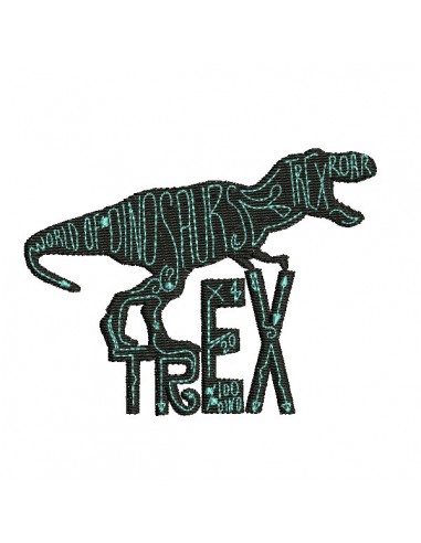 Embroidery design Tyrannosaurus