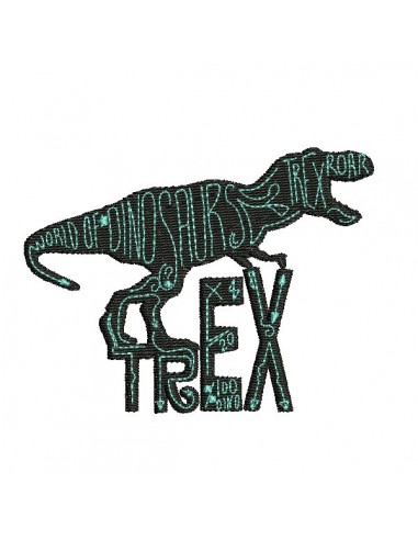 Motif de broderie machine Tyrannosaure