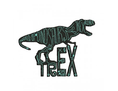 Embroidery design Tyrannosaurus