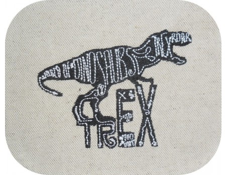 Embroidery design Tyrannosaurus