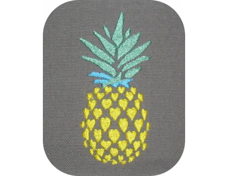 Motif de broderie machine ananas coeur